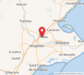 Map of L'Aldea, Catalonia