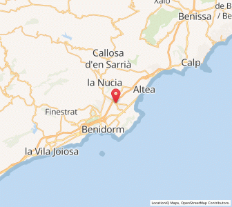 Map of l'Alfàs del Pi, Valencia