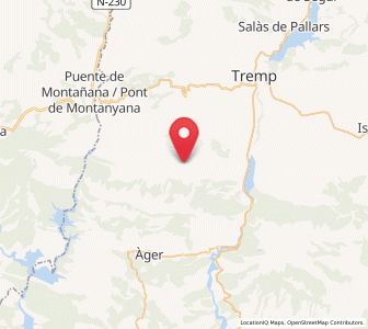 Map of L'Alsina, Catalonia