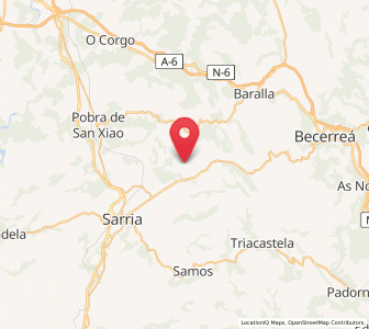 Map of Lama, Galicia