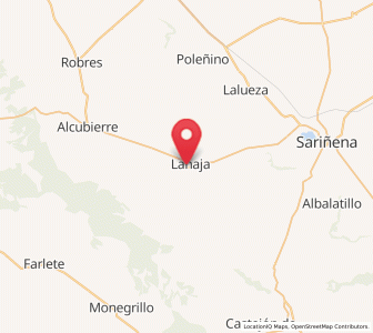 Map of Lanaja, Aragon