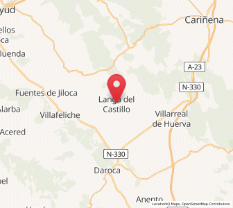 Map of Langa del Castillo, Aragon