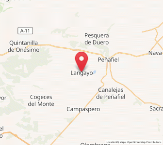 Map of Langayo, Castille and León