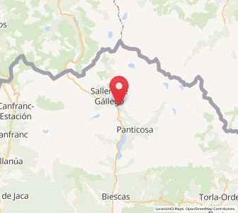 Map of Lanuza, Aragon