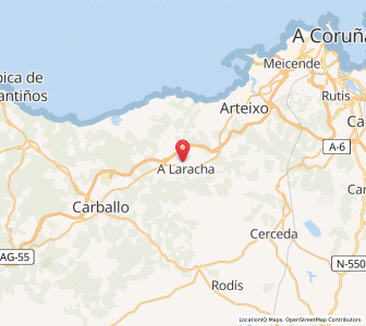 Map of Laracha, Galicia