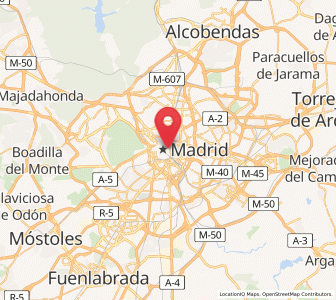 Map of Las Cortes, Madrid
