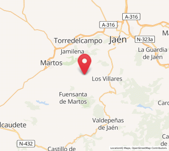 Map of Las Higueras, Andalusia