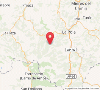Map of Las Llanas, Asturias