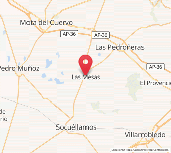 Map of Las Mesas, Castille-La Mancha