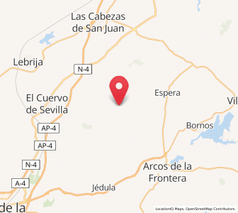 Map of Las Navas, Andalusia