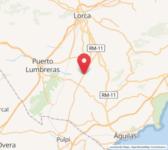Map of Las Oliveras, Murcia