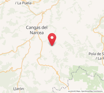 Map of Las Tiendas, Asturias