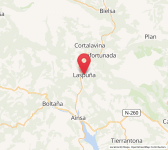Map of Laspuña, Aragon