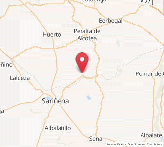 Map of Lastanosa, Aragon