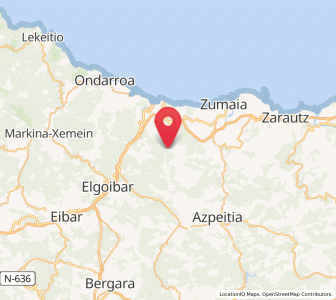 Map of Lastur, Basque Country