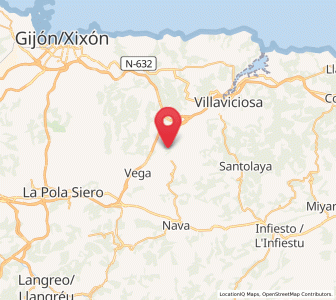 Map of Lauría, Asturias