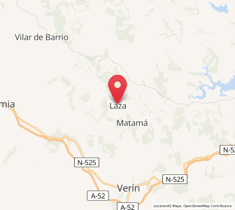 Map of Laza, Galicia