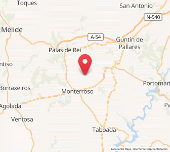 Map of Leborey, Galicia