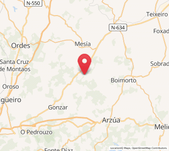 Map of Ledoira, Galicia