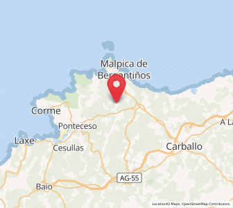 Map of Leduzo, Galicia