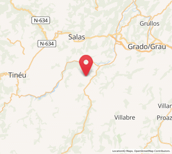 Map of Leiguarda, Asturias