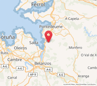Map of Leiro, Galicia