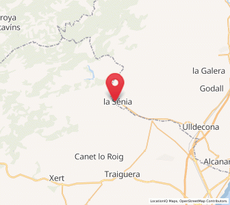Map of Les Cases del Riu, Valencia