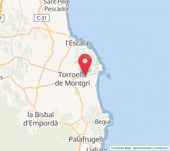Map of Les Dunes, Catalonia