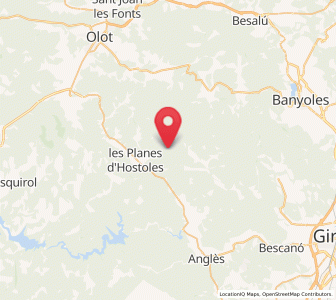 Map of Les Encies, Catalonia