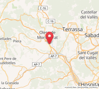 Map of les Mates, Catalonia