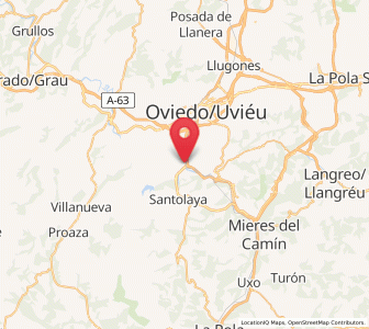 Map of Les Segaes, Asturias