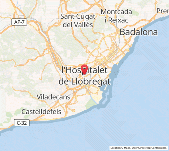 Map of L'Hospitalet de Llobregat, Catalonia
