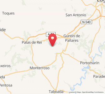 Map of Ligonde, Galicia