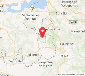 Map of Linares de Bricia, Castille and León