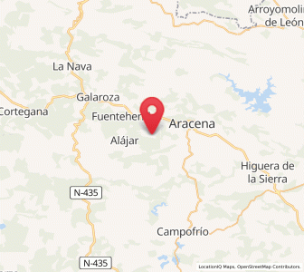 Map of Linares de la Sierra, Andalusia