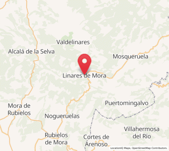 Map of Linares de Mora, Aragon
