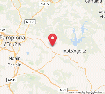 Map of Lizoáin, Navarre