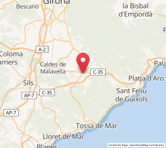 Map of Llagostera, Catalonia