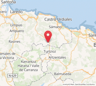 Map of Llaguno, Cantabria