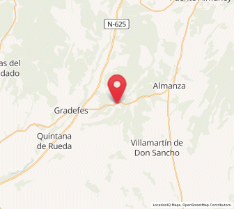 Map of Llamas de Rueda, Castille and León