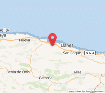 Map of Llamigo, Asturias
