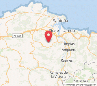 Map of Llánez, Cantabria