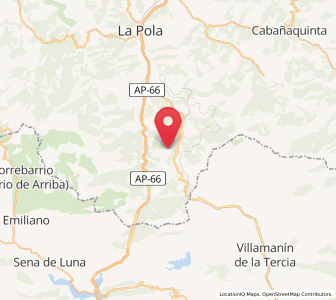 Map of Llanos de Somerón, Asturias