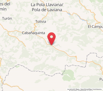 Map of Llanos, Asturias