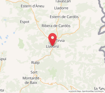 Map of Llavorsí, Catalonia