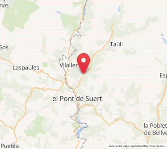Map of Llesp, Catalonia