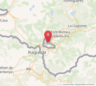 Map of Llívia, Catalonia