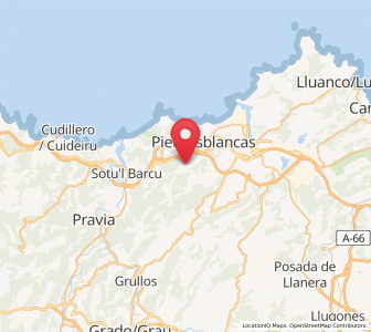Map of Llodares, Asturias