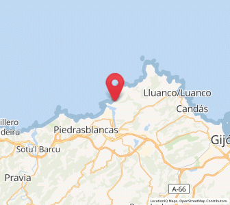 Map of Llodero, Asturias