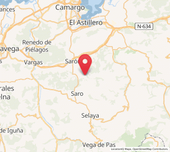 Map of Lloreda, Cantabria
